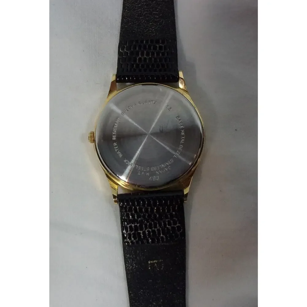 CARAVELLE BY BULOVA QUARTZ T3 493 WATCH-LEATHER BAND-HAS THE 3M INSIGNIA-RUNS